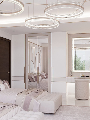 Diseño de interiores de dormitorios en oro rosa: Elegancia atemporal