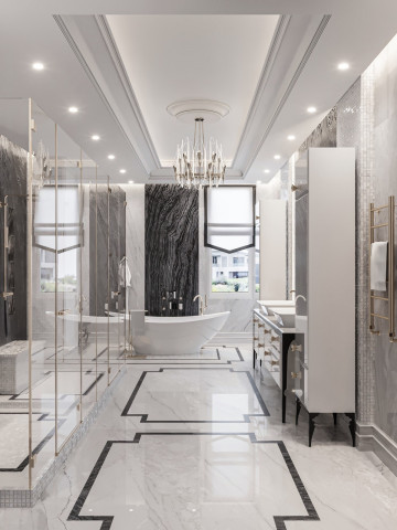 Diseños de duchas para cuartos de baño de lujo