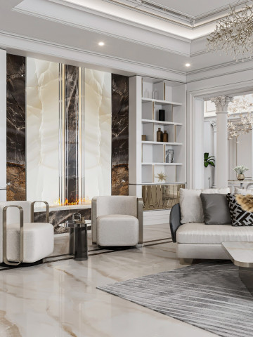 Мебель для роскошной гостиной Дизайн интерьера