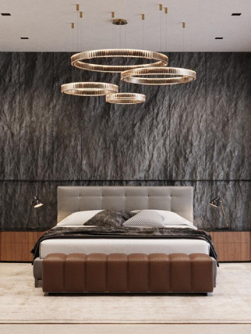 Элегантность дизайна интерьера спальни холостяка