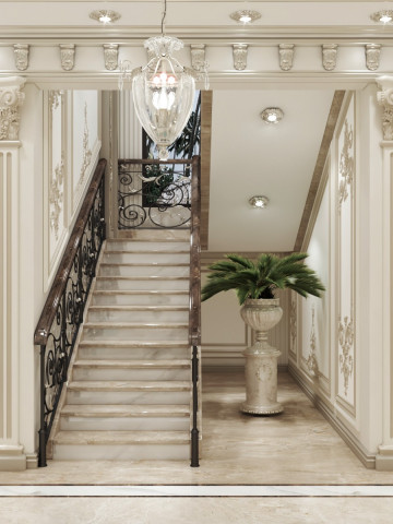 Escaleras en el diseño de interiores de lujo