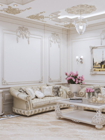 Lujosos muebles de salón de estilo clásico de The Antonovich Group