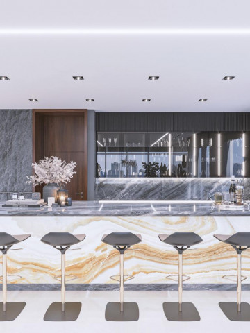 Design de interiores de bar doméstico de luxo