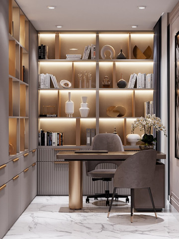 Os melhores acessórios e pormenores para o design de interiores de escritórios domésticos de luxo