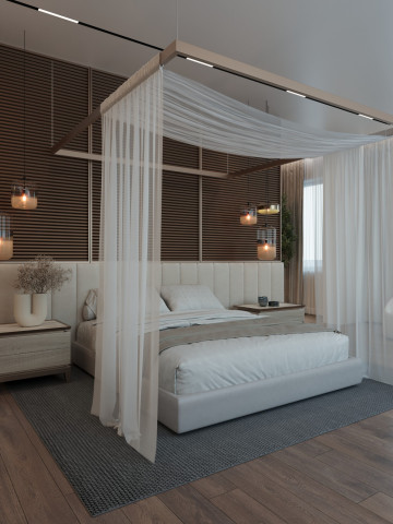 Балдахин для современного дизайна интерьера спальни