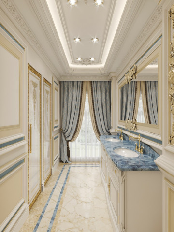 The Art of Classic Bathroom Construction by The Antonovich Group