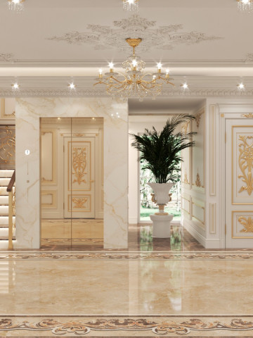 Classic Hotel Hall and Staircase Design
