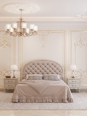 Sugestões de quartos de luxo em rosa suave