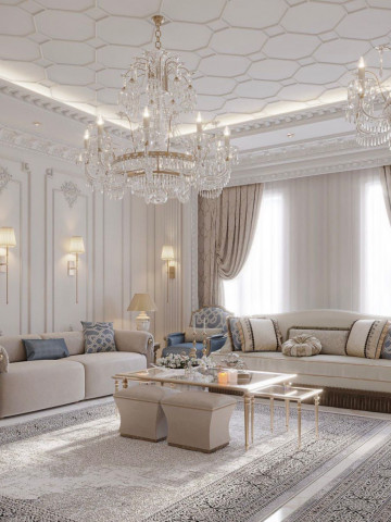 Luxurious Living Room Interior Design in the USA
