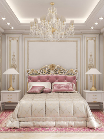 Dormitorio rosa clásico Consejos de diseño de interiores
